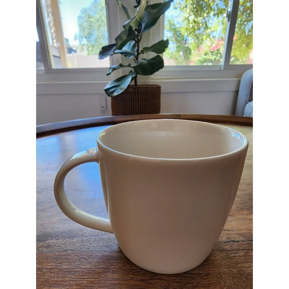 RARE 2008 Starbucks Classic White & Green Siren Logo Coffee Cup Tea Mug | 12oz